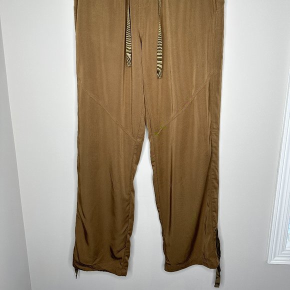 Belle Gray by Lisa Rinna Size L Taupe Light Brown Elastic Waist Pants - Picture 2 of 7